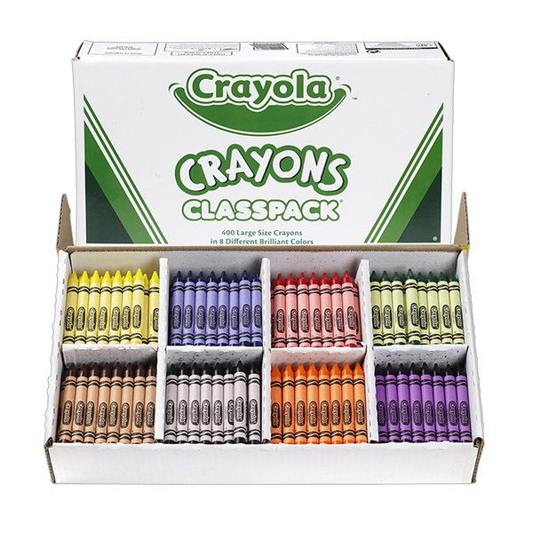 Crayola Crayon Classpack®, Large Size, 8 Colors, PK400 BIN528038